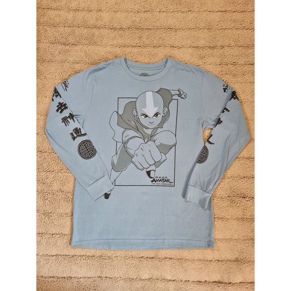 Nickelodeon Other - Avatar The Last Air Bender Aang Long Sleeve Graphic Shirt Size M Blue